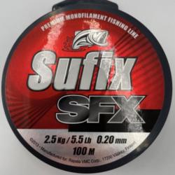 Nylon Sufix SFX 0,20mm 100m