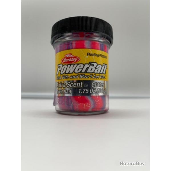 Pte  truite Berkley powerbait rose violet glitter