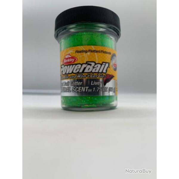 Pte  truite Berkley powerbait vert foie