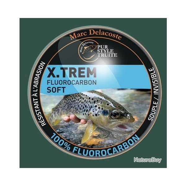 FIL DELACOSTE XTREM FLUOROCARBON SOFT 25M 0.14mm - 1.64kg