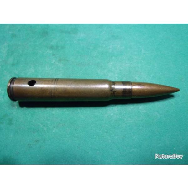 1 munition en 7,92x57 ( SB 1936 XII ) tui laiton balle blinde cuivre neutralise