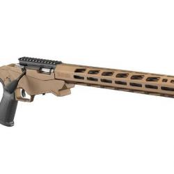 CARABINE RUGER PRECISION RIMFIRE MARRON BRONZE - CAL.22LR - CANON LOURD FILETE 46CM