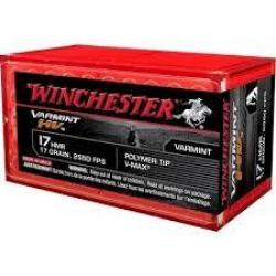 oite de 50 cartouches calibre 17 HMR, Winchester Varmint HV polymer Tip, 17 grains