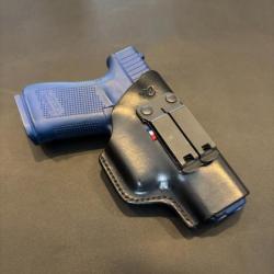 Holster Inside IWB en cuir sur mesure pour Glock 19 Droitier