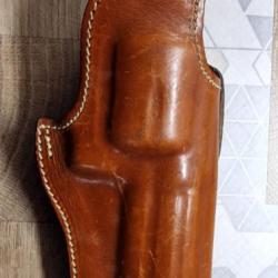 Holster "tactique" en cuir GK pour revolver 4 pouces