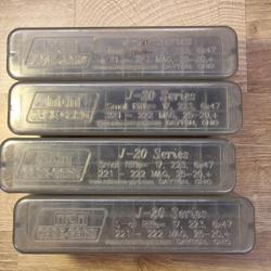 Lot de 4 boites de rangement 20 cartouches MTM - .223Rem / .222 / 17HMR / ...