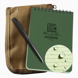 Kit Notes Imperm&eacute;able 10x15 Top Spiral + Housse Vert