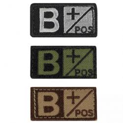 Patch Groupe Sanguin B Pos Coyote Brown