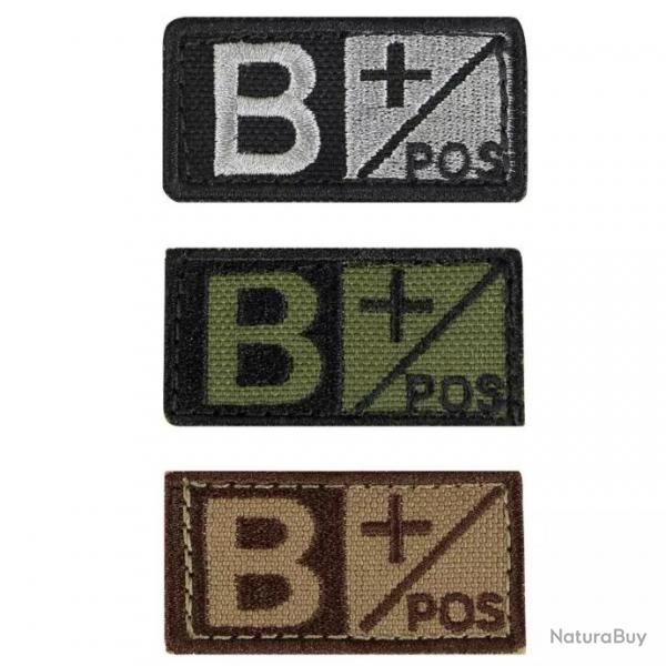 Patch Groupe Sanguin B Pos Coyote Brown