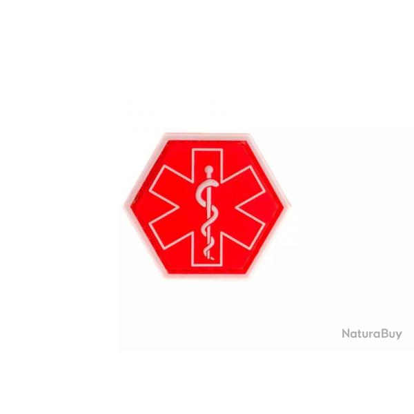 Patch Paramedic Hexagon Rouge