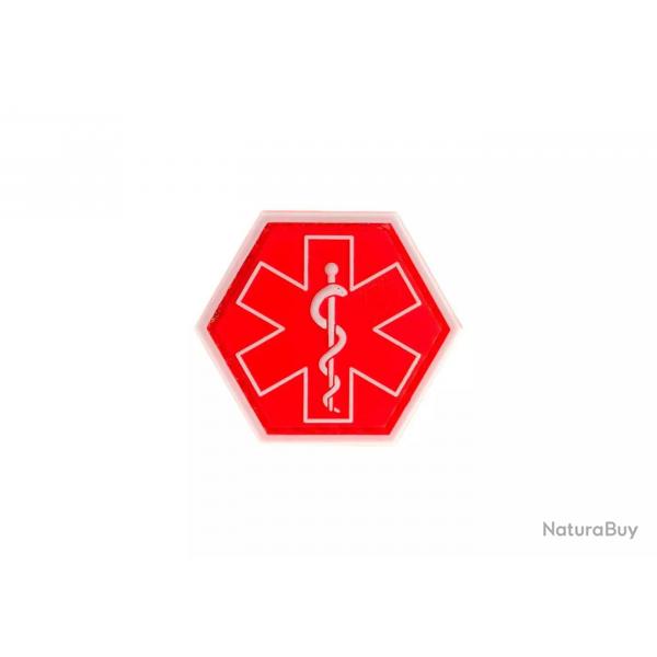 Patch Paramedic Hexagon Rouge