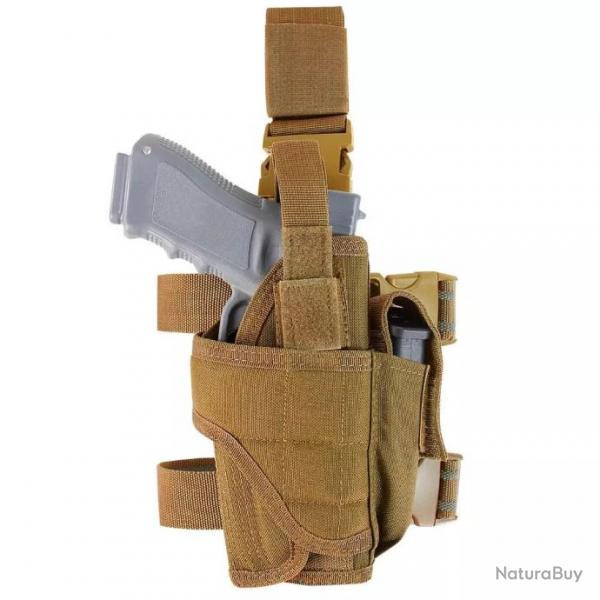 Holster de cuisse Tornado PA + Lampe Coyote Brown