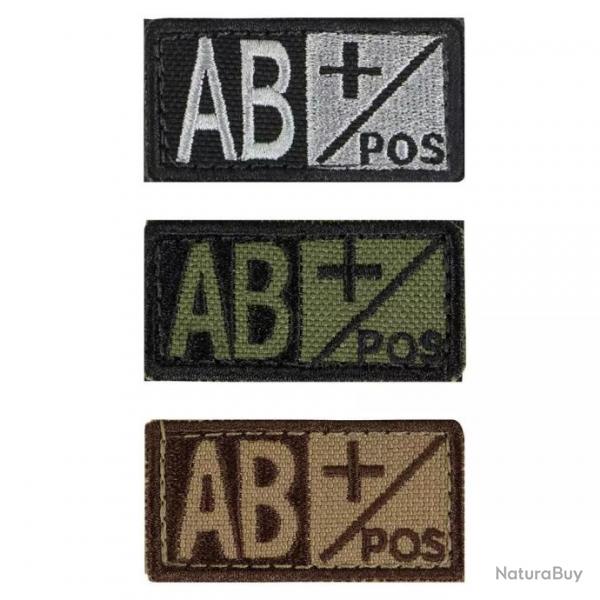 Patch Groupe Sanguin AB Pos Olive Drab