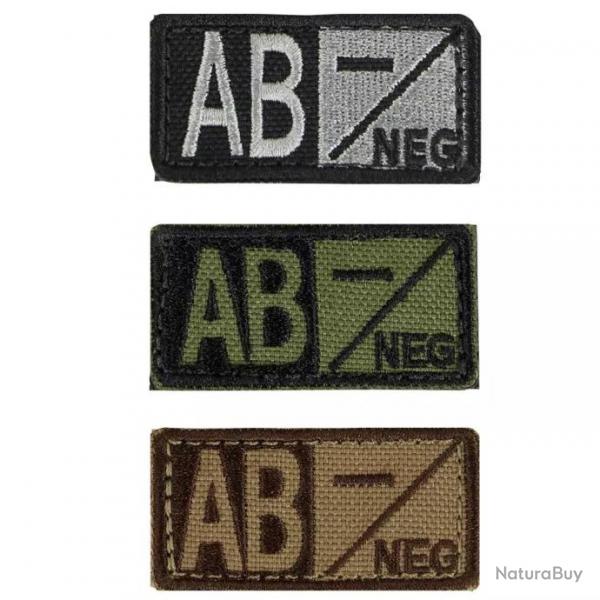 Patch Groupe Sanguin AB Neg Coyote Brown