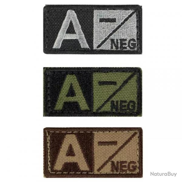 Patch Groupe Sanguin A Neg Olive Drab