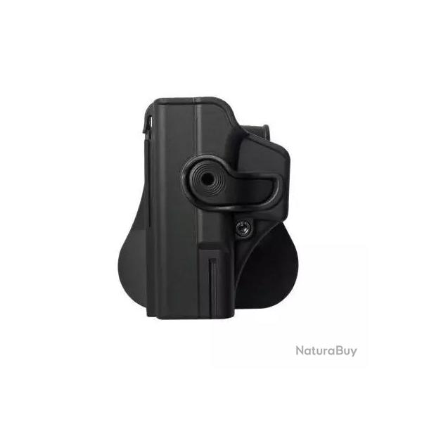 Holster Rigide LV2 Glock 19/19X/23/25/28/32/45 Gen4/5 Gaucher Noir