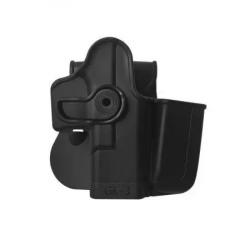 Holster Rigide LV2 Porte-Chargeur Intégré Glock 17/19/22/23/28/31/32/36 GEN 4 et 5 Droitier Noir