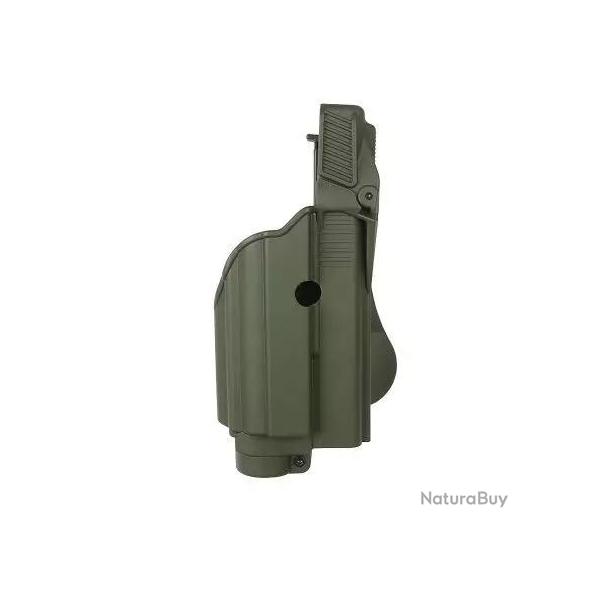 Holster Rigide LV2 Glock 17/19/22/23/25/31/32 Gen4/5 Et Sa Lampe Droitier Olive Drab