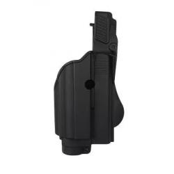 Holster Rigide LV2 Glock 17/19/22/23/25/31/32 Gen4/5 Et Sa Lampe Droitier Noir