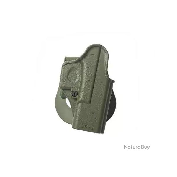 Holster Rigide LV1 GK1 GLock17/19/19X/25/26/27/28/31/32/36/45 Gen4/5 Droitier Olive Drab