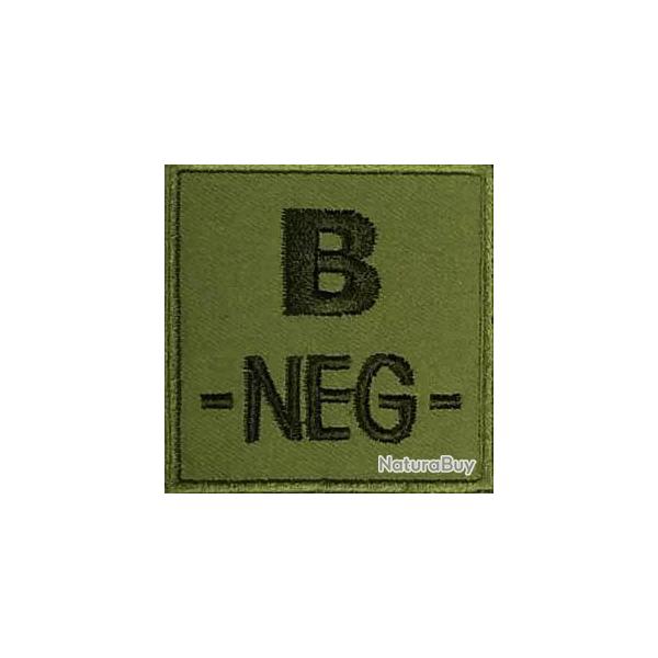 Patch Groupe Sanguin Brod B NEG Olive Drab