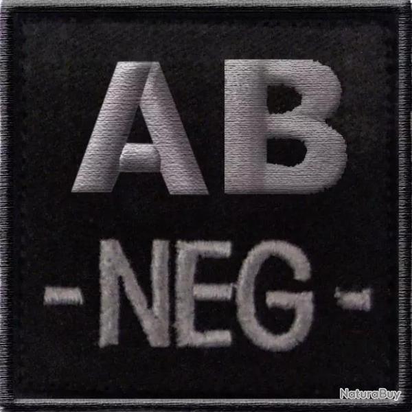 Patch Groupe Sanguin Brod AB NEG Noir