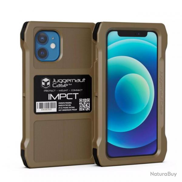 Coque Tlphone IMPCT(TM) pour iPhone 12 Mini Flat Dark Earth