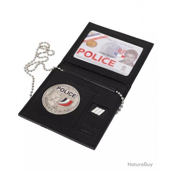 Porte-carte grade et mdaille avec chaine