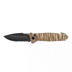 Couteau de poche Cac® S200 serration G10 Vengeur Edition tan