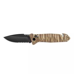 Couteau de poche Cac® S200 serration G10 Vengeur Edition tan