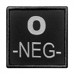 Groupes sanguins carrés O- Noir O NEG