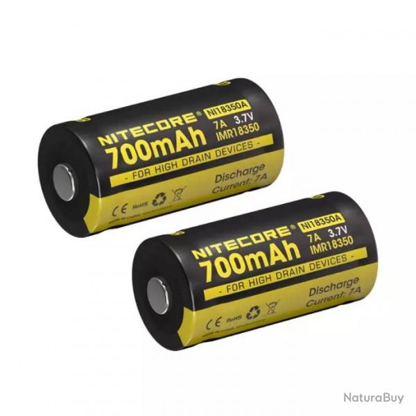 2 Batteries IMR18350 700MAH 7A 3,7V