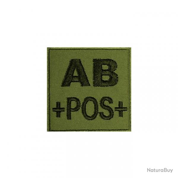 Patch Groupe Sanguin Brod ABPOS Vert Olive