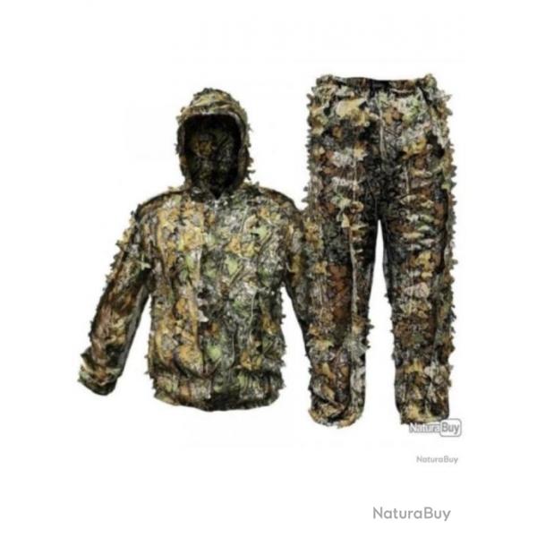 Tenue Camouflage Chasse Militaire Ghillie 3D Ajustable