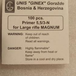 100 amorces Large rifle Magnum Ginex