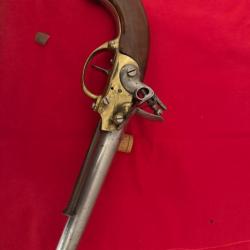 Pistolet ancien XIXe - Percussion - Arme de collection - À restaurer"(Antique 19th-century pistol -