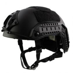 Casque tactique Fast noir (Version non ventilée) - LIVRAISON GRATUITE