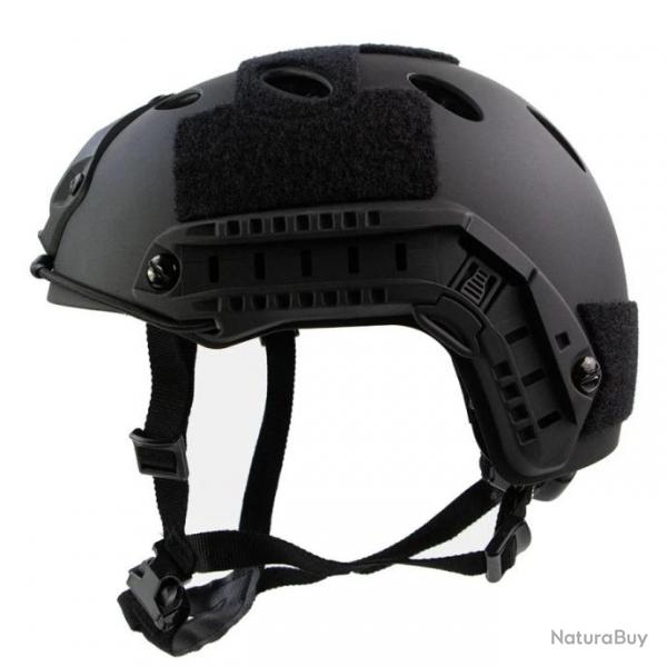 Casque tactique Fast noir (Version ventile type A) - LIVRAISON GRATUITE