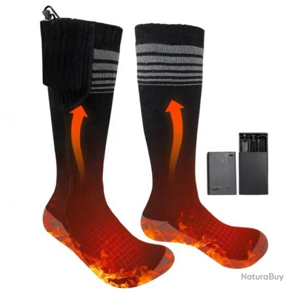 Chaussettes chauffantes 4500 mAh - 3 modes de chauffe - USB - en coton - Livraison rapide / Gratuite