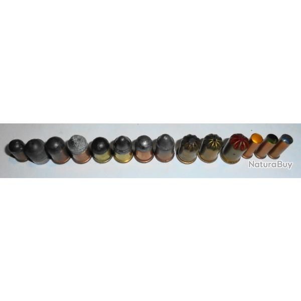 lot de 14 balles en 9mm +++ RWS - AWG - GEVELOT - FLOBERT (pas sertisseur douille cartouche bou...)