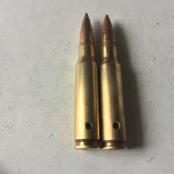 VENDU PAR LE-CUIRASSIER LOT DE 2 BALLES NEUTRALISÉES CALIBRE 7,62X 51 NATO STANDARD OTAN DEPUIS 1954