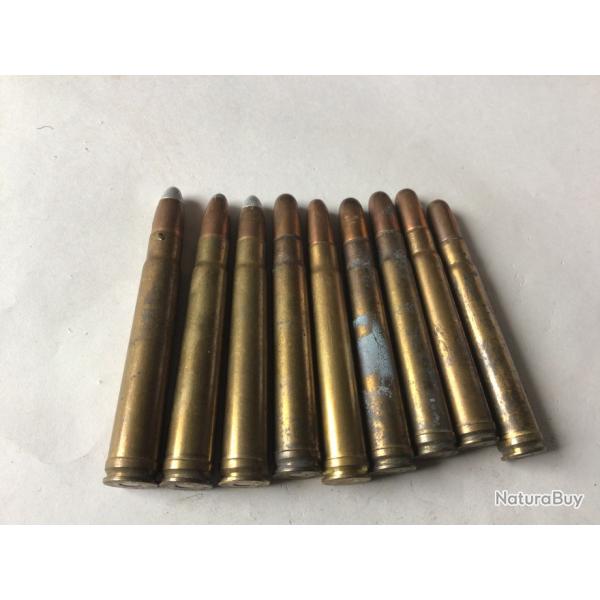 LOT DE 9 BALLES DE CALIBRE 375