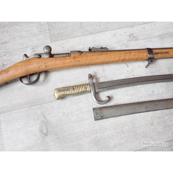Chassepot 1866 + baionnette. Modle d'essai
