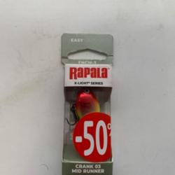 Leurre Rapala X light séries cranck 03 4 gr rouge