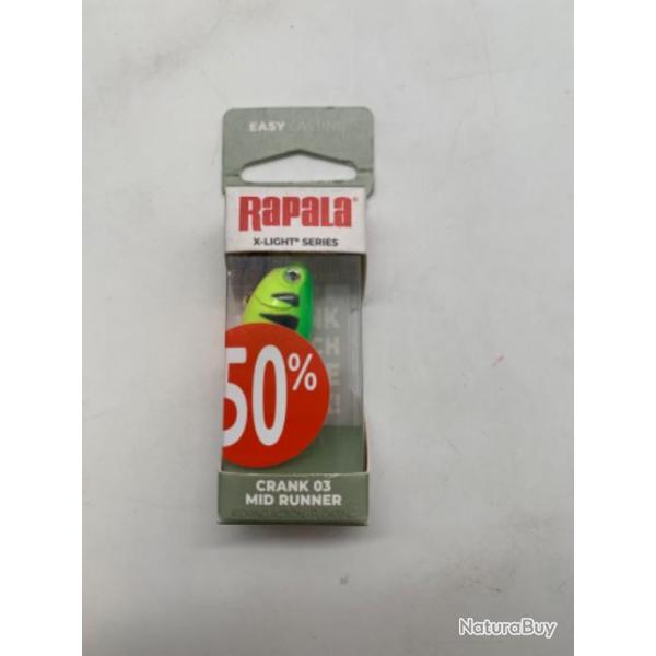 Leurre Rapala X light sries cranck 03 4 gr jaune