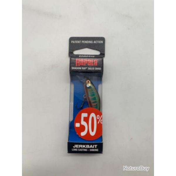 Leurre Rapala Shadow rap solid shad SDRSS05 5,5 gr vert