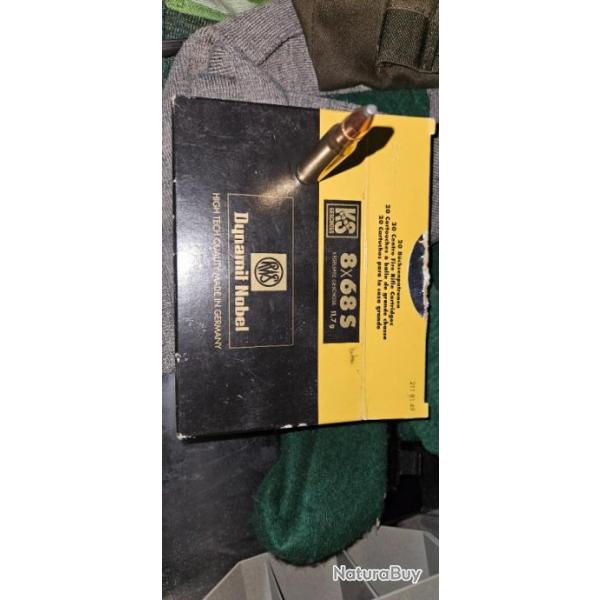 Munitions 8x68 S balles carabine rws