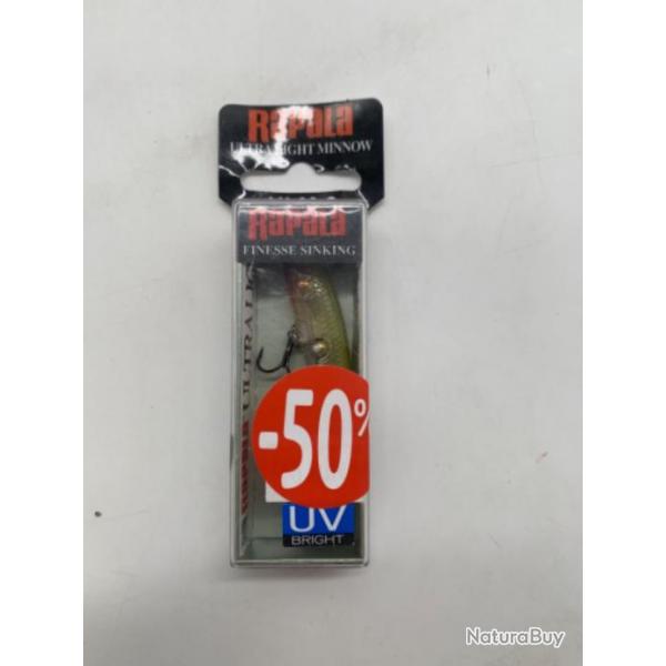 Leurre Rapala ultra light minnow 4 gr jaune