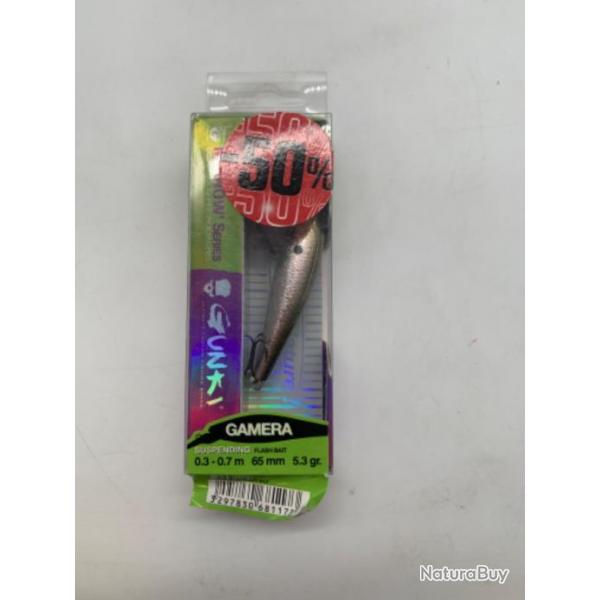 Leurre Gunki Gamera minnow series 5,3 gr argent