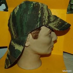 CASQUETTE  DE TYPE BIGEARD ARMEE FRANCAISE AVEC NUQUIERE CAMOUFLEE , TAILLE 7 1/4 SOIT TAILLE FRANCA